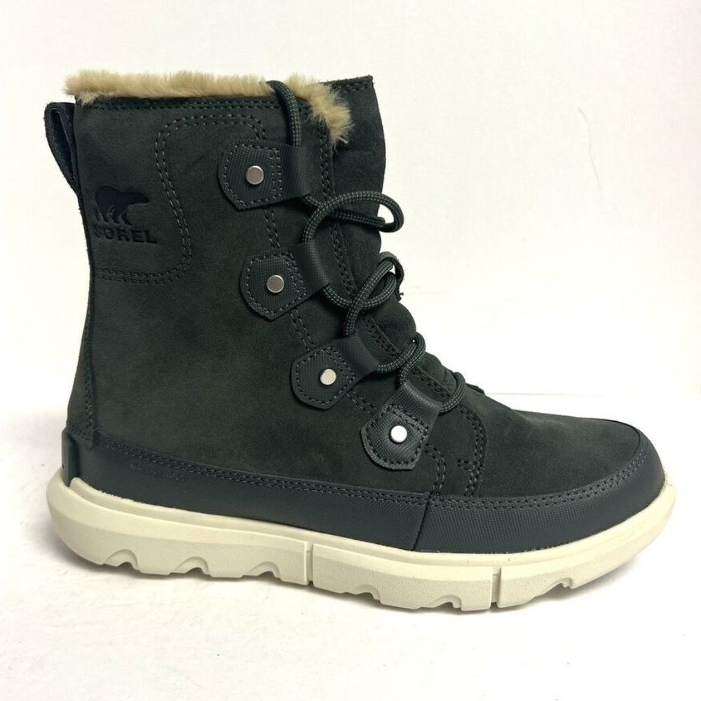 Sorel Women's Explorer II Joan Faux Fur Waterproof Boots Black, Size 7 M